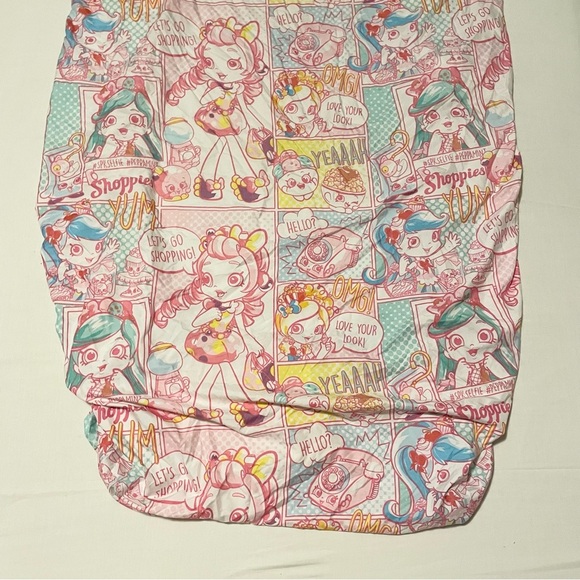 Shopkins Pink Fitted Bed Sheet 73” x 38” - Picture 5 of 16